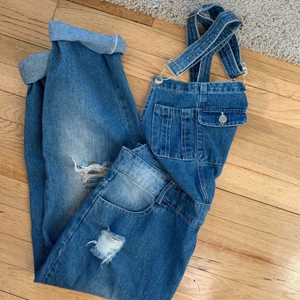 Women’s overalls medium denim wash